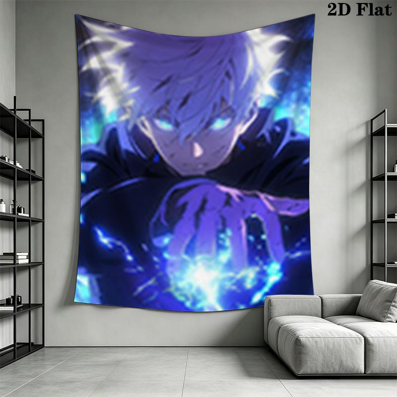 Jujutsu Kaisen Wall Tapestry Aesthetic Wall Hanging Printed Fabric Blanket Decorative Tapestries for Bedroom Living Room Home Decor