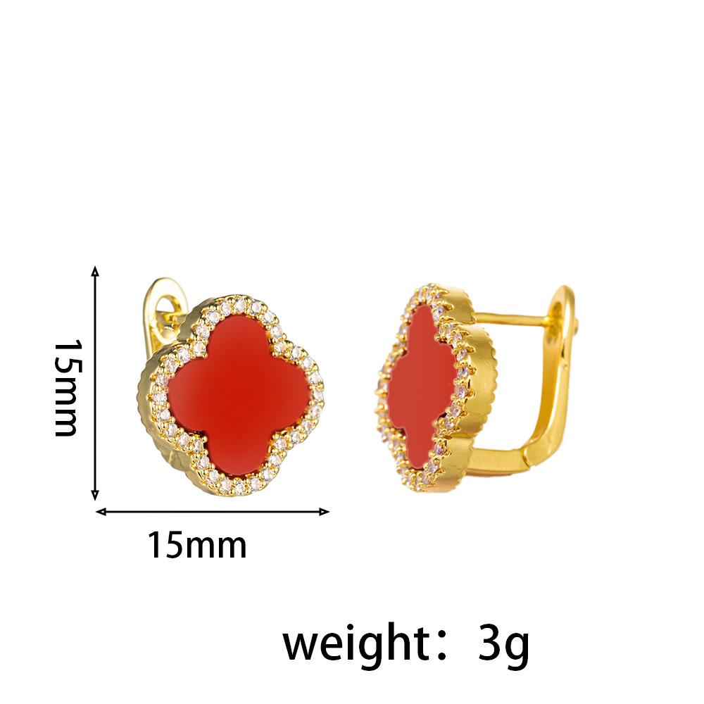 Four-leaf Clover Spring Earrings New Arrival Earrings Elegantclassy Women's Earrings