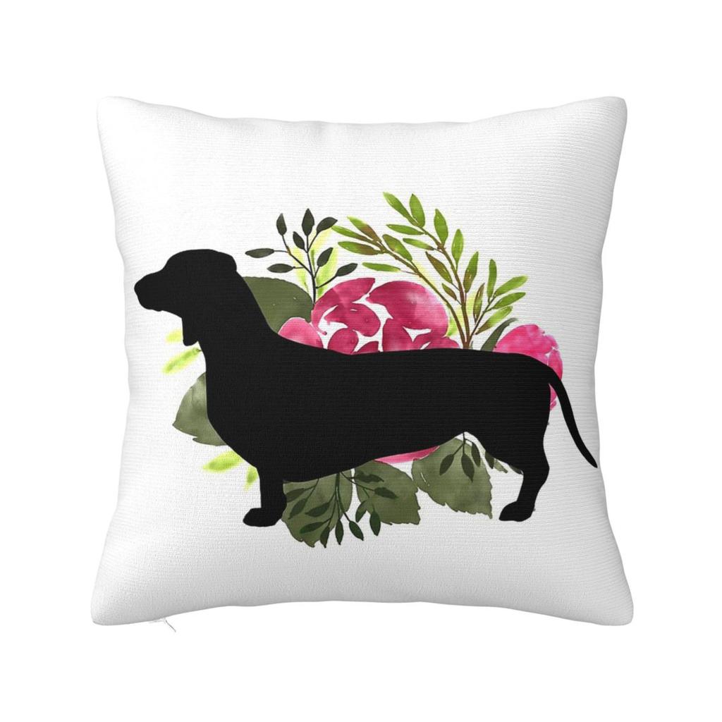 My Lovely Daschund Pillow Case Dachshund Wiener Sausage Doxie Dog Cushion Cover Awesome Zipper Decorative Pillowcover for Seat