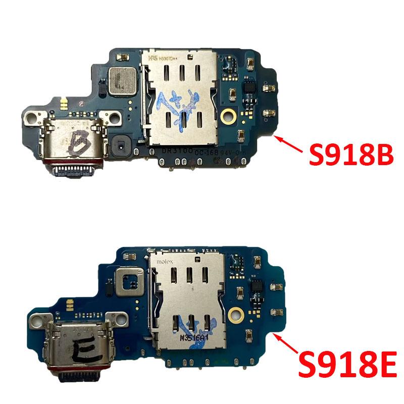 Náhradní díl pro Samsung S23 Ultra S918B S918E S918U Deska USB nabíjecího portu Hlavní signálová základní deska Flex kabel LCD