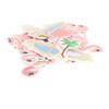 Cloth Patch Iron On Sew On Cute Flamingo Pattern Embroidered Clothing Appliques for Shirts Jackets Bag Pink 10pcs