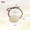 Herbeluemily Hair Tie Rubber Simple Accessory Elegant Charm Decorated (Shell Beige) HM-0093-R03-A