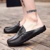 Men's Summer Slippers Luxury PVC Casual Shoes For Men Comfortable Flat Beach Barefoot Walking Outdoor Fashion Slippers Footwear
