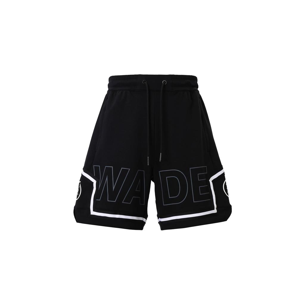 Li Ning Solid Color Loose Fit Sports Casual Shorts Men Shorts Black AKST313-1
