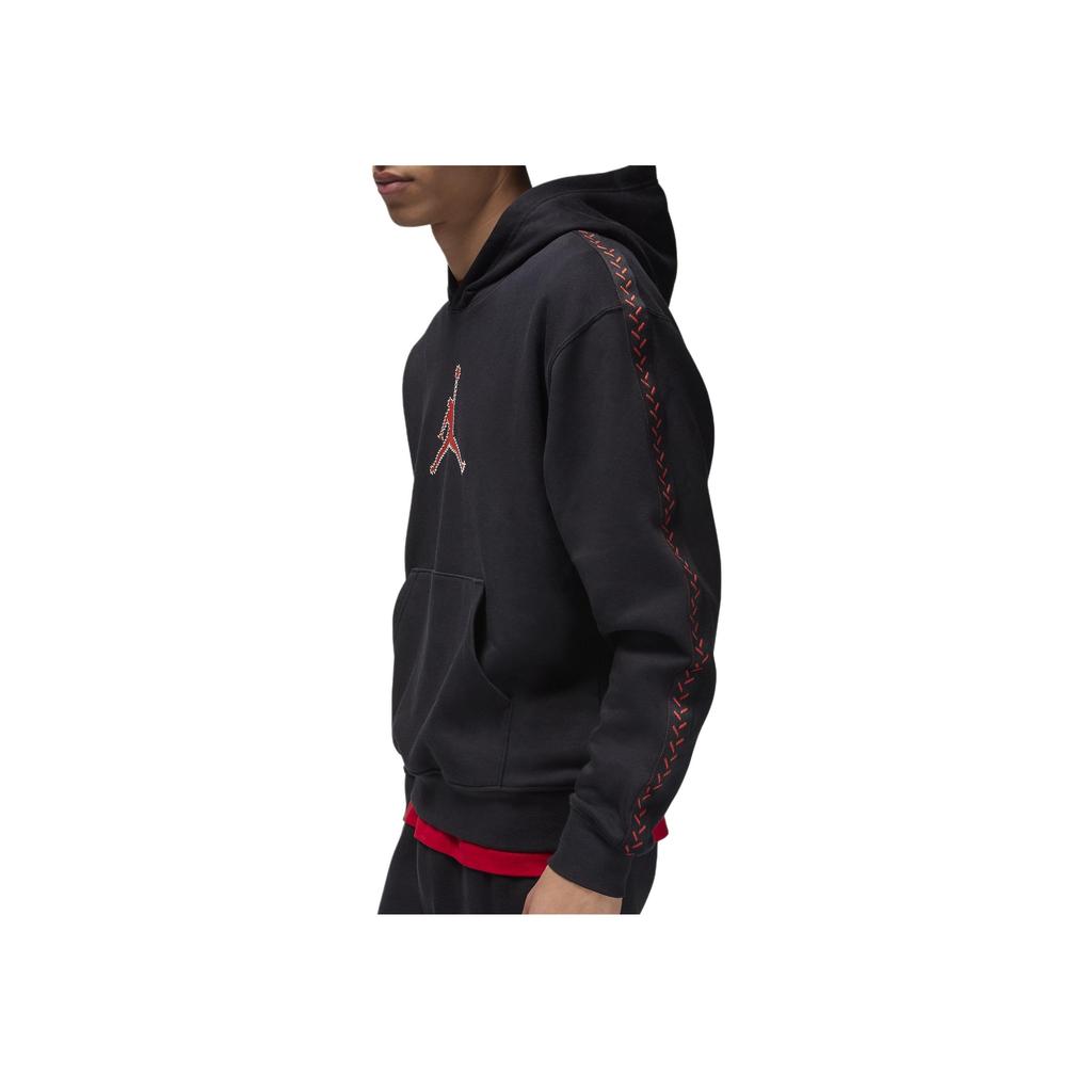 Jordan Flight MVP Logo Patchwork Hoodie Men hoodies Black FN6352-010