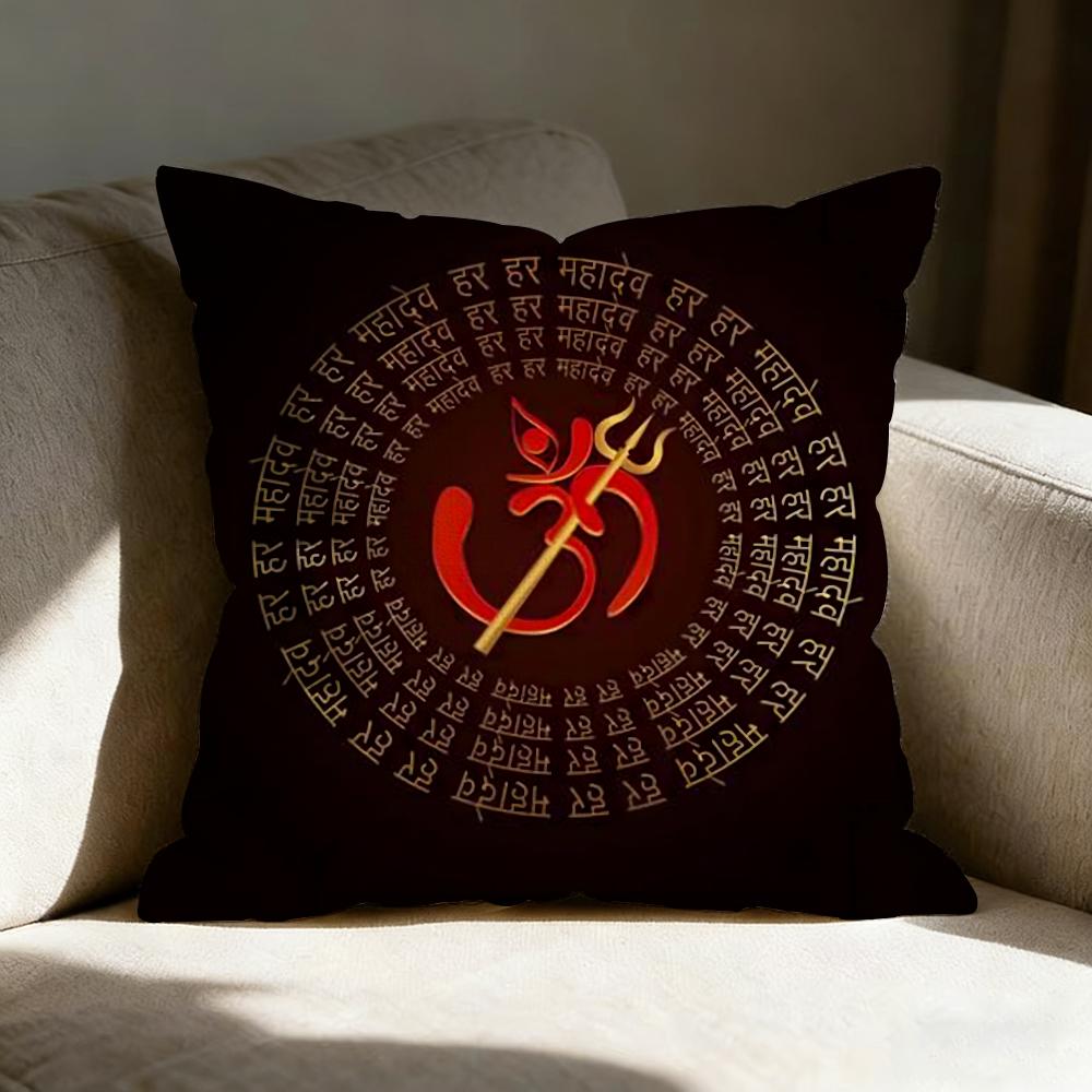 The S-Shiva T-Trident Pillow Case Pillowcase, Double-sided Printed, Sofa Cushion, Bedroom Headboard Pillow