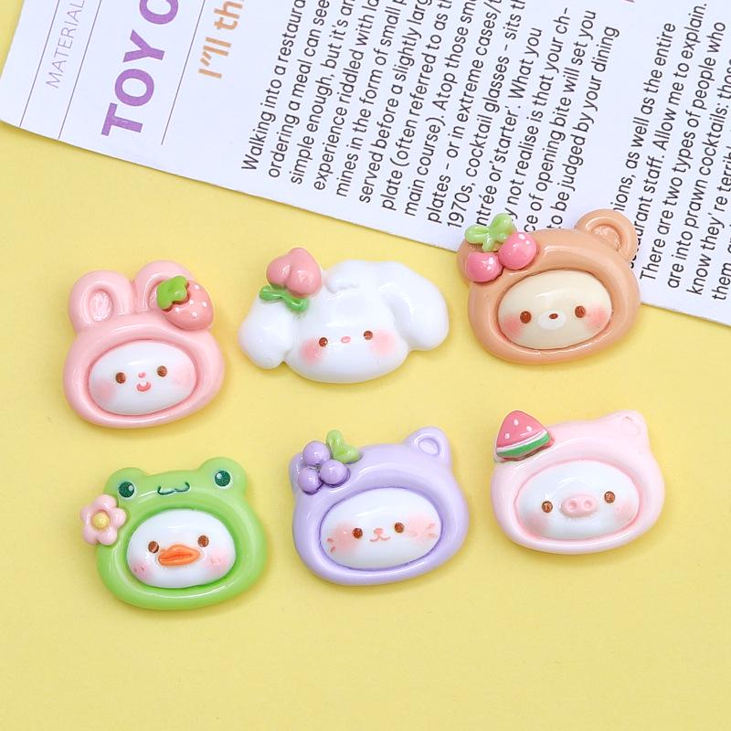 Resin DIY Jewelry: Cartoon Hair Clips & Crocs Charms – Fruit & Animal Styles