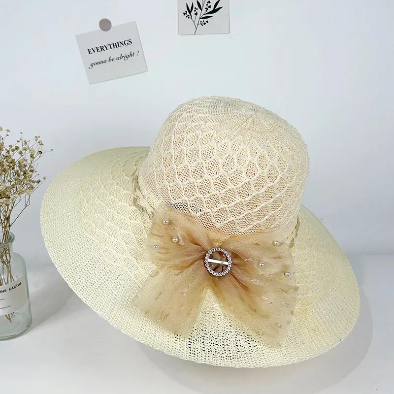 WTEMPO Solid Color Sun Hat with Wide Brim Women Spring Summer Outdoor Breathable Foldable Beach Sunscreen Hats