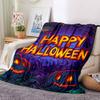 1pc Halloween Pumpkins Blanket, Lightweight Flannel Fleece with Digital Printing, Soft Warm for Sofa, Travel, Camping, Office, Couch, Chair, and Bed,