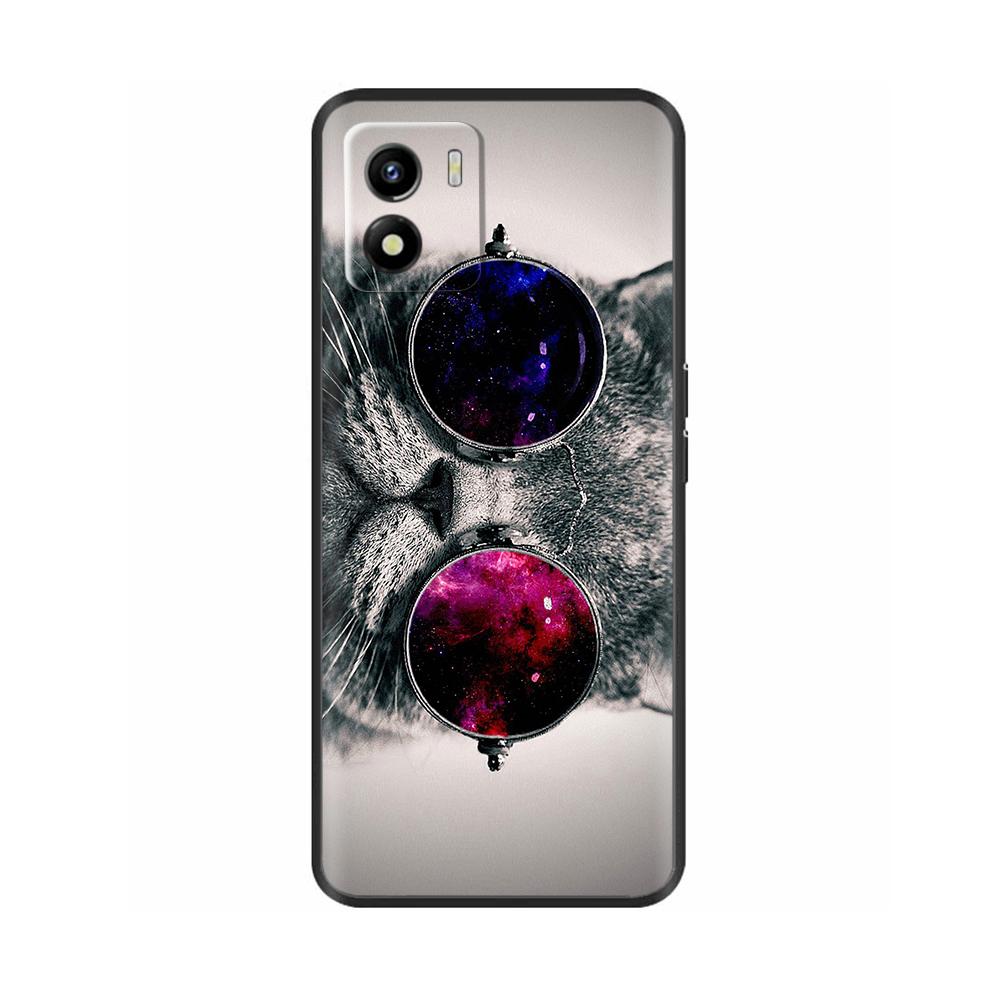 For Vivo Y01 Case Y01 2022 Soft Silicone Back Cover TPU Phone Case For Vivo Y01 Y 01 VivoY01 Cute Black Bumper Coque Shell Funda