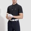 FILA Golf Series Casual Knitted Short Sleeve Polo Shirt Men Polo Shirts Deep-Black A11M425110FBK