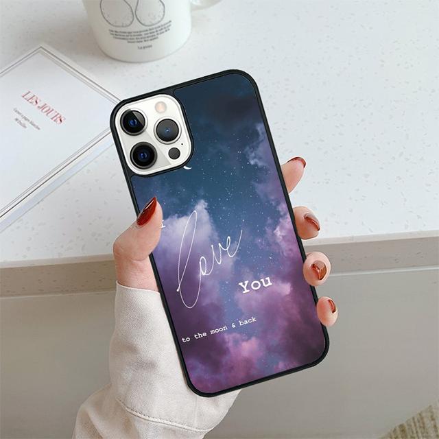 I Love You To The Moon And Back funny Phone Case For iPhone 17 Air 14 15 16 13 12 Cover For Apple Pro Max 6S Plus