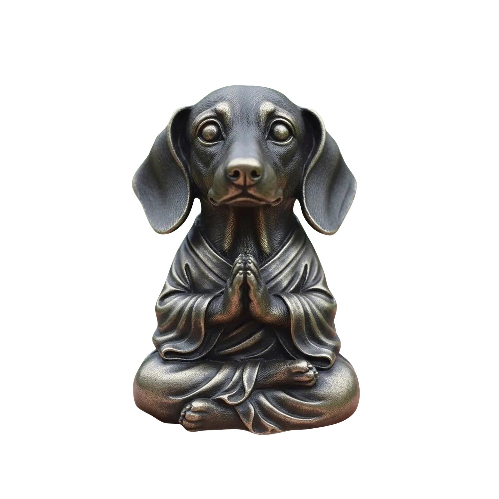 

Meditation Cute Dog Decoration Desktop Ornaments One Size
