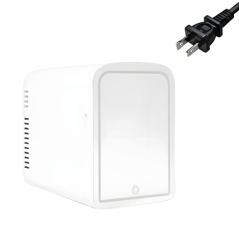 

4L Mini Fridge for Cosmetics Cooling Heating Function and LED Light Mirror Ideal for Home Beauty Care 1