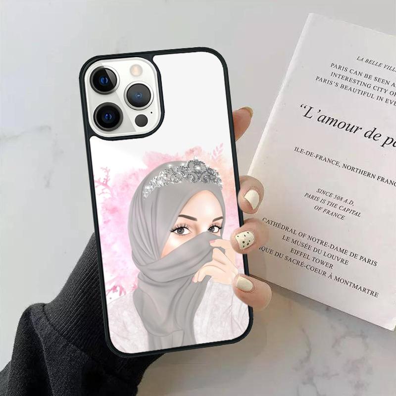 Islamic Arabic Hijab Girl Phone Case Cover For iPhone 17 Air 15 13 Pro Max 16 14 Plus 11 12 Apple max