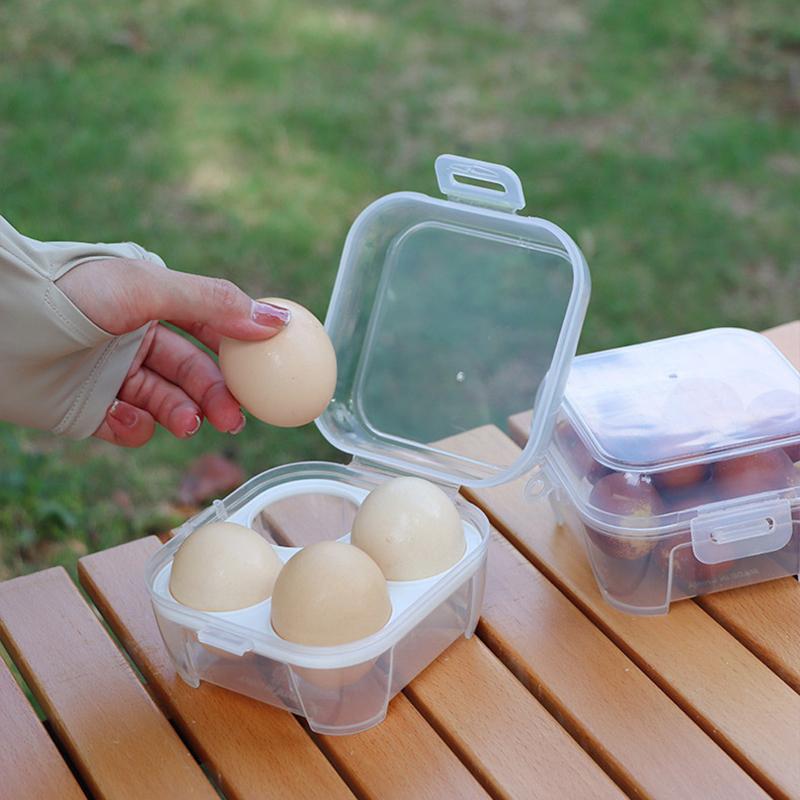 Krabička na vejce 3/4/8 přihrádek Nádoba na držák vajec pro venkovní kempování Piknik Krabička na vejce Pouzdro Protipádové Úložné boxy na vejce Kuchyňský organizér