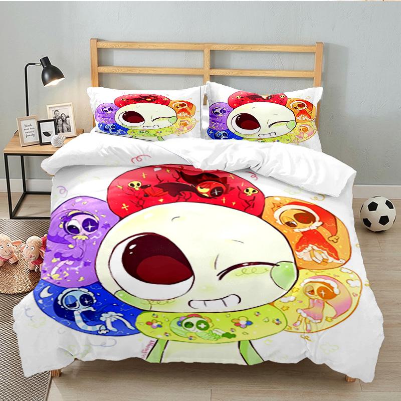 Colorful Cartoon Dandy 3PCS Bedding set,Ideal for 1pc Duvet Cover And 2pcs Pillowcases Perfect for Fan gift,Ideal for Bedroom, Dormitory