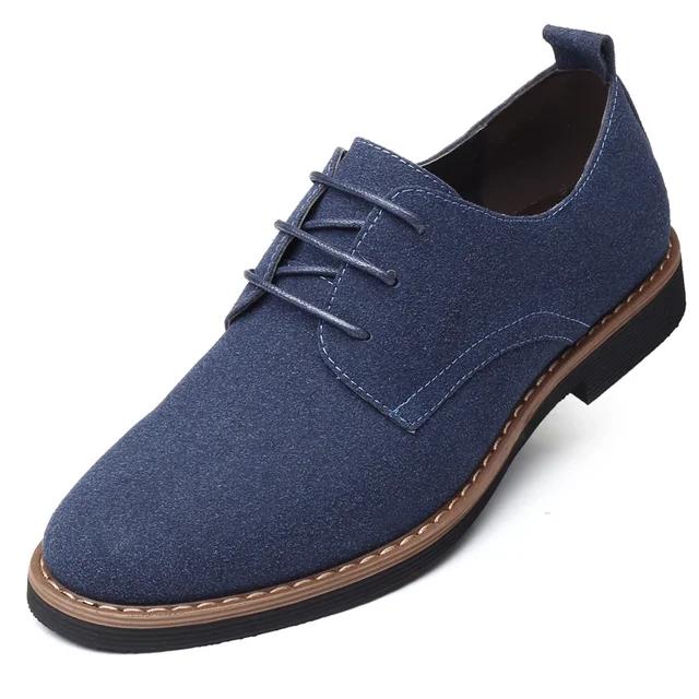 Men Oxfords Suede Leather Dress Shoes Men Casual Shoes Sneakers Luxury Brand Loafers Men Classic Flats derby shoes