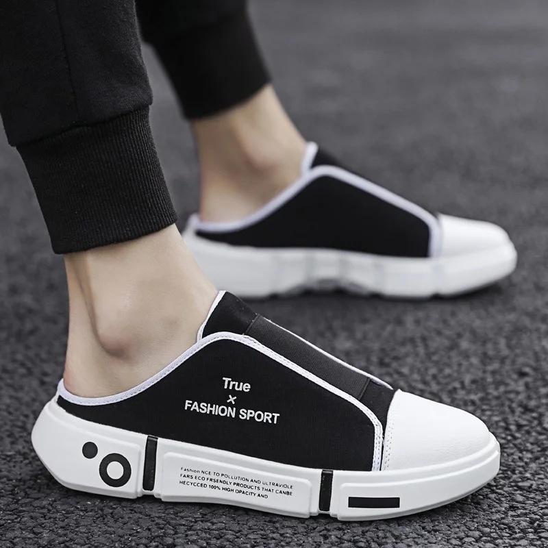 fashion Men Half Closed Toe Slippers Comfort Casual Fashion Outdoor Beach Sports Low Tops Breathable Lightweight Men Slippers