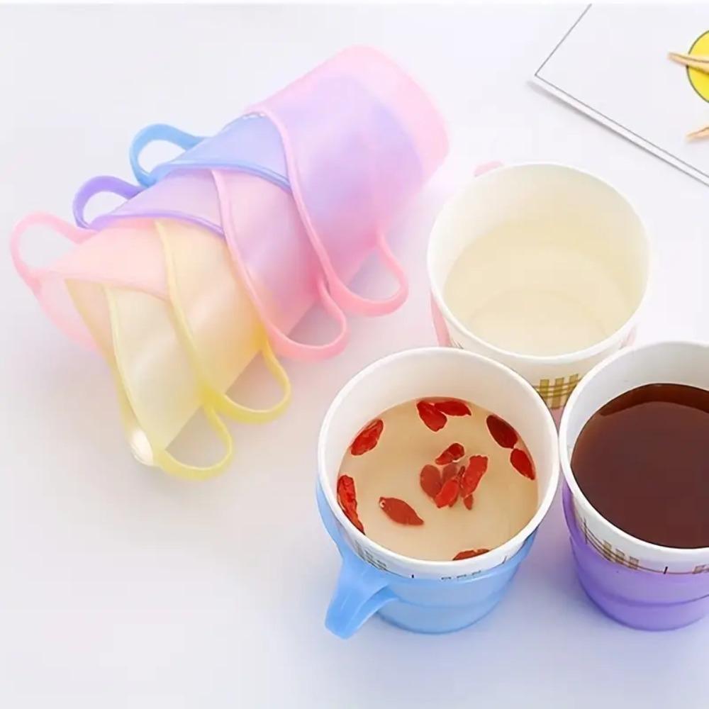 10pcs Heat Resistant Tea Cup Sleeve Anti-Scald Paper Cup Stand  Glass Cup