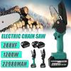 1200W Mini Elektrische Kettensäge Lithiumbatterie 288V Baumschnitt Einhand Gartengerät Mit Kettensägen Wiederaufladbares Holzbearbeitungswerkzeug