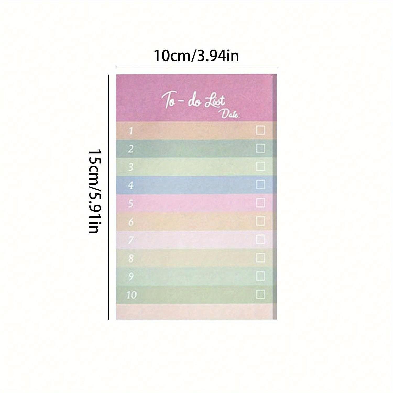 

50 шт. Разноцветные наклейки для списка дел, самоклеящиеся наклейки для заметок для офиса, канцелярские товары для дома/офиса (Случайный цвет) Снова в школу one-size разноцветный