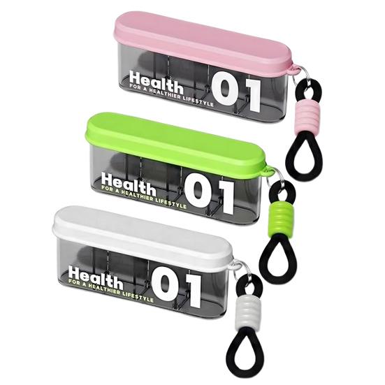 Portable Sealed Pill Organizer Small Medicine Box with 4 Compartments Waterproof Daily Pill Case for Travel Dustproof Tablet Box