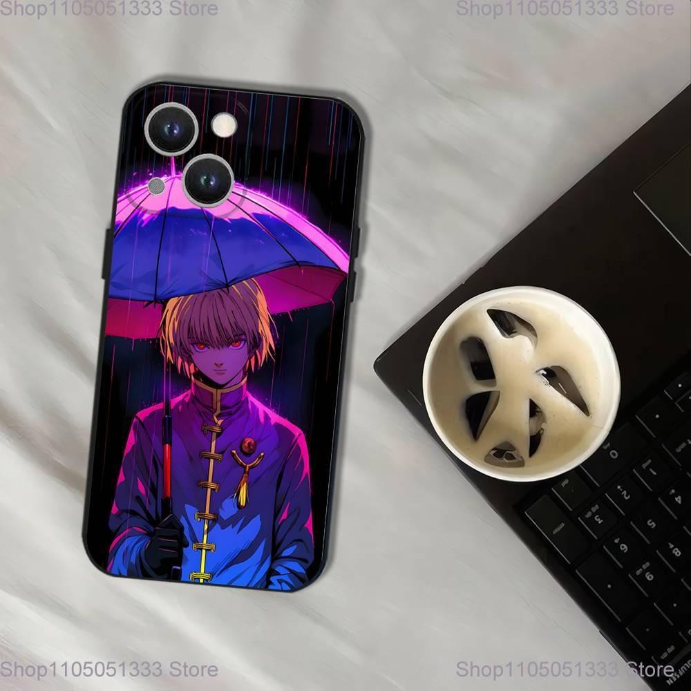 Hunter X Hunter Kurapika Phone Case For iPhone 17,16,15,14,13,12,11,Pro,XS,Max,XR,Plus,E,SE4,Mini Black Soft Cover