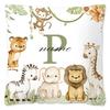 Animal with Name Pillow Case Personalized Pillow Dust Cover Bedroom Kids Wild Party Decoration Pillowcase Birthday Children Gift