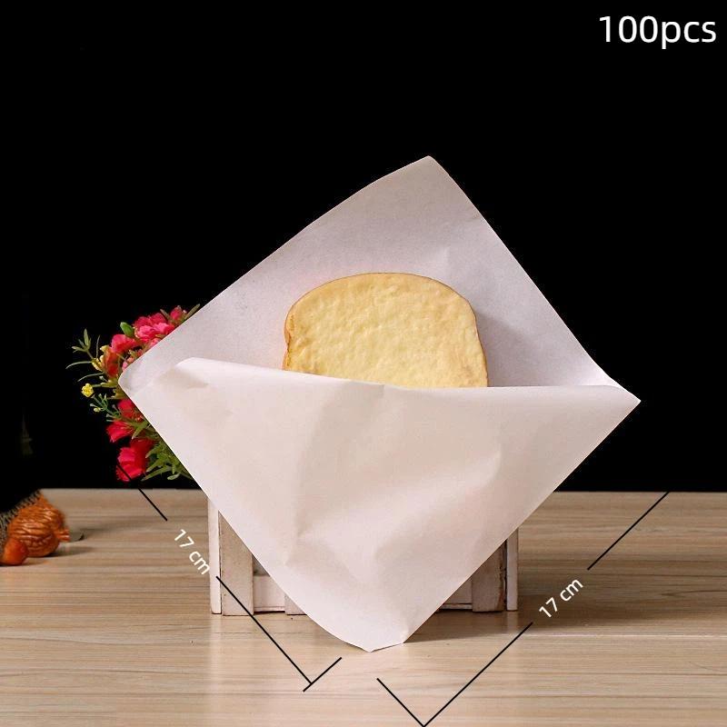 100 Stück Fettbeständige Papiertüten Ölbeständig Lebensmittelecht Sichere Beutel für Bäckerei Keks Geschenkverpackung Partygeschenk Verwendung