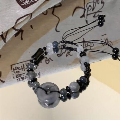 New Fashion Bamboo Beads Chinese Style Beaded Bracelet Chinese Style Beaded Bamboo Beaded Bracelet Vintage Antique Bracelet