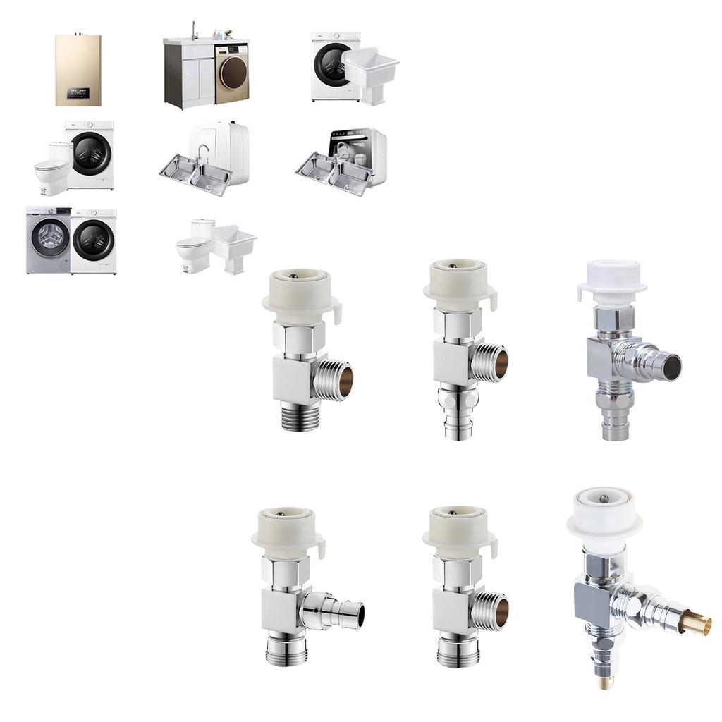 Faucet Splitter Washing Machine Hose Adapter Water Inlet Diversion Device 3-Way Faucet Diverter Tap Splitter Enduring