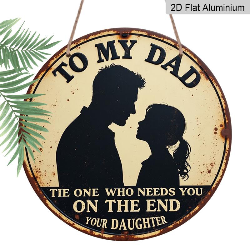 2D Flat 1pc, 8x8 In, Dad's Special Day Logo Aluminum Metal Logo - Perfect Gift for Birthday, Father's Day, and Thanksgiving | Suitable for Family