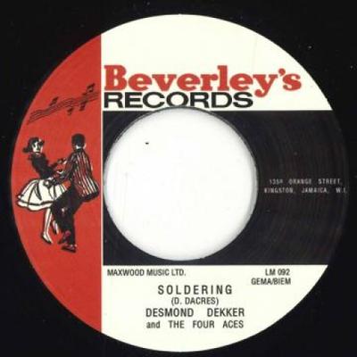 7inch Record DESMOND DEKKER & THE ACES / BEVERLE - Soldering / Just In Time TJBOX008S Beverley's Reco 1965 UK Reggae, Ska & Dub