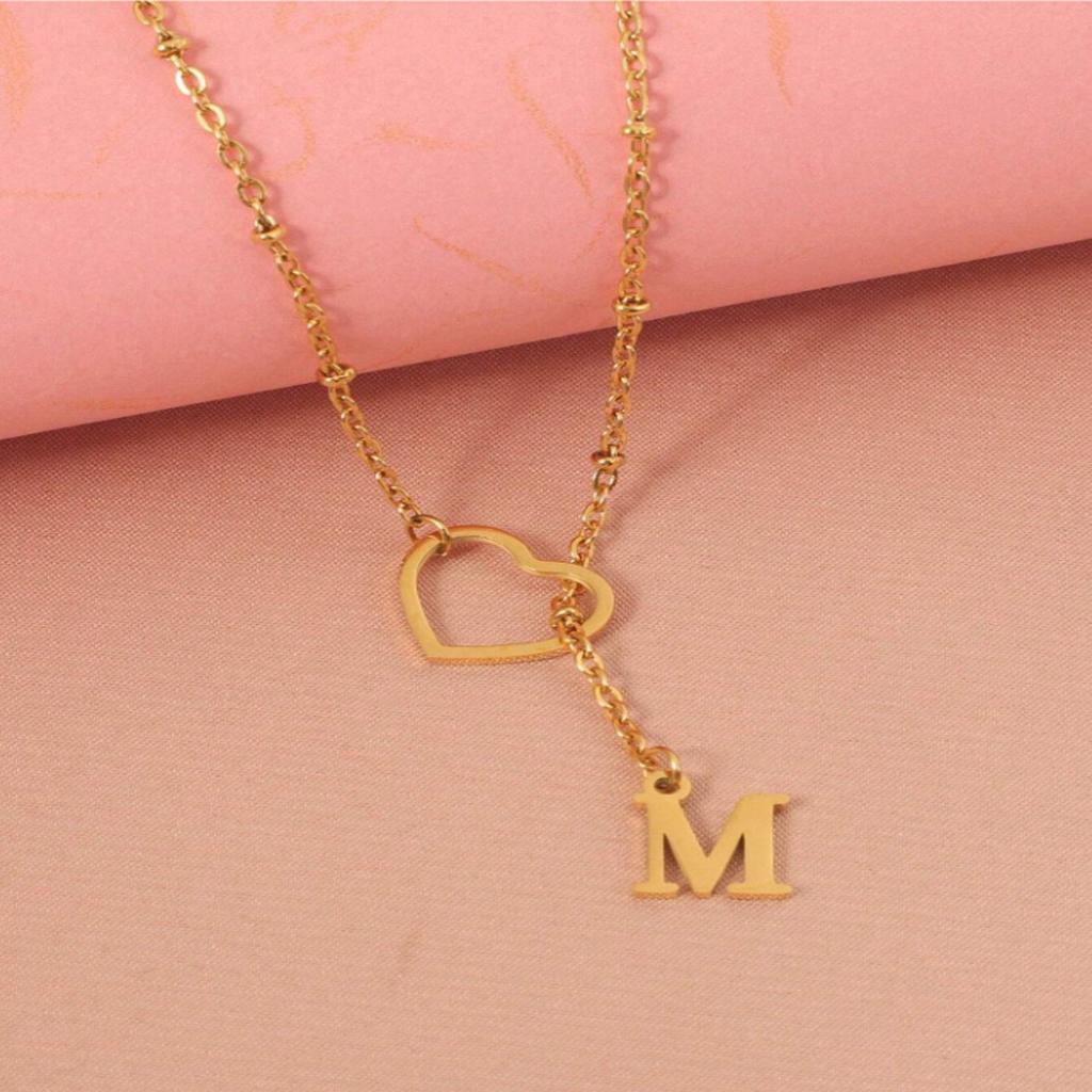 Fashion Letter Heart Stainless Steel Choker Necklace For Woman Gothic Jewelry Hip Hop Party Sexy Clavicle Chain Wholesale