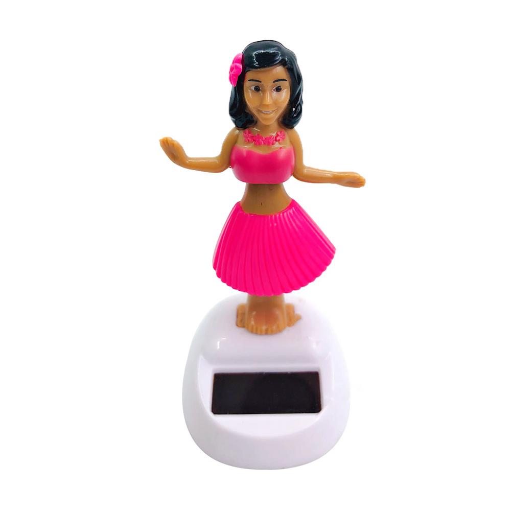 Solar Powered Hawaii Girl Dancing Toys Shaking Bobble Head Hawaii Swinging Animated Girl Doll Car Dashboard Decoration