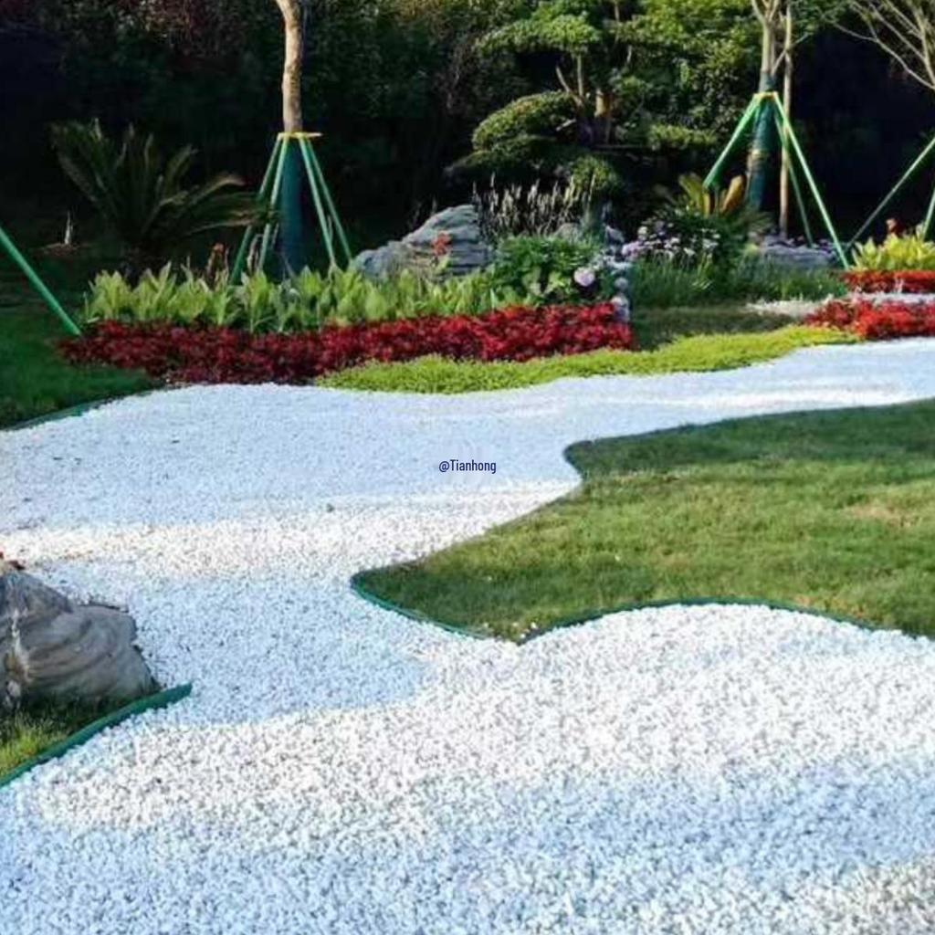 White Pebble Stones for Garden, Courtyard, or Balcony Landscaping