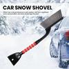 Car Snow Shovel Brush Deicing Scraper Removable Windshield Retractable Multi-Purpose Winter Cleaning Tool with Foam Handle And Snow Trough