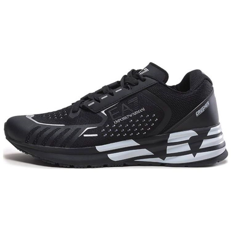Emporio Armani EA7 Fabric Fitting Dual Foot Stability Running Shoes Breathable Low Top Lifestyle Sneakers Men sneakers Black X8X094XK239A120