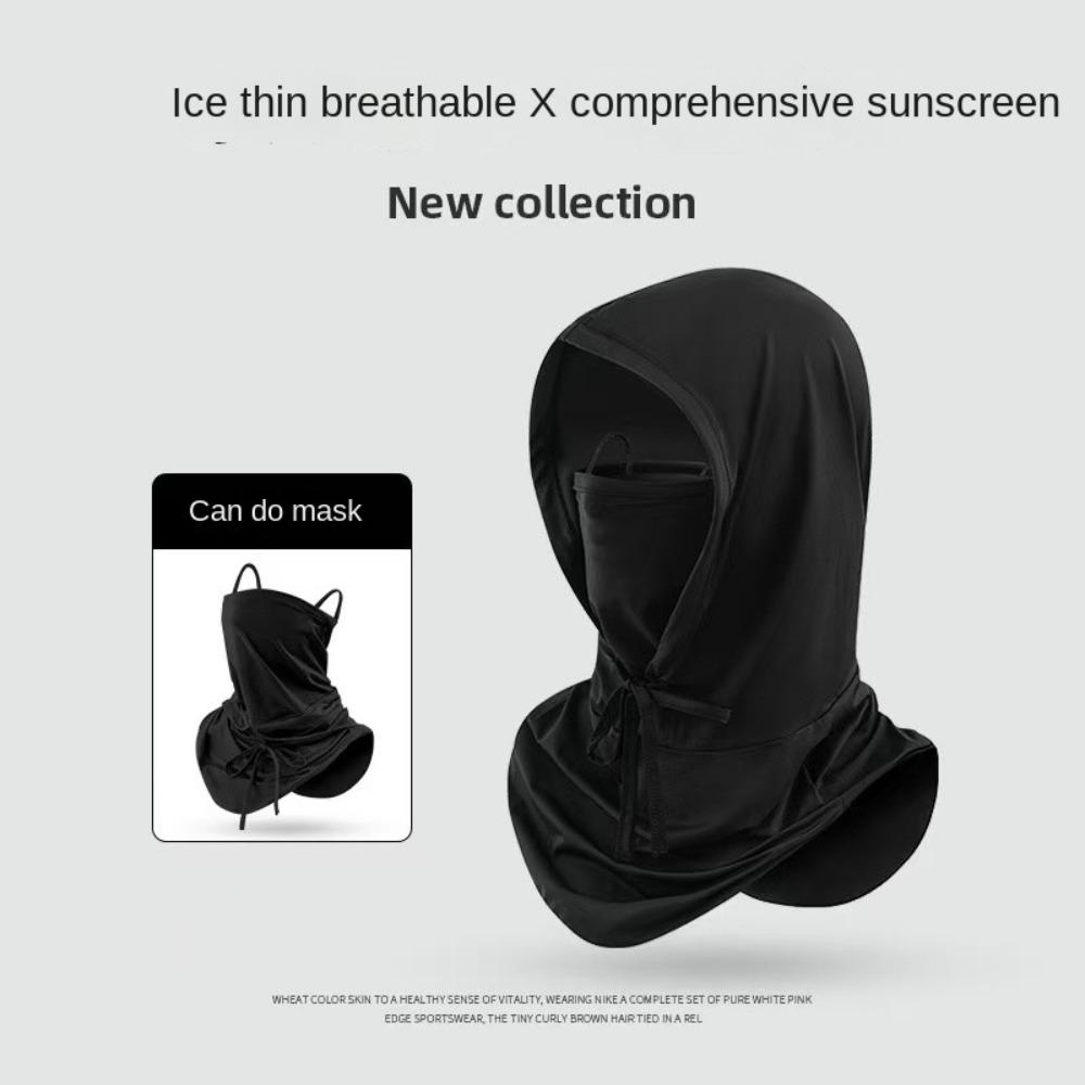 Adjustable Balaclava Face Cover UV Protection UV Protection Veil Sunscreen Ice Silk Mask  Riding