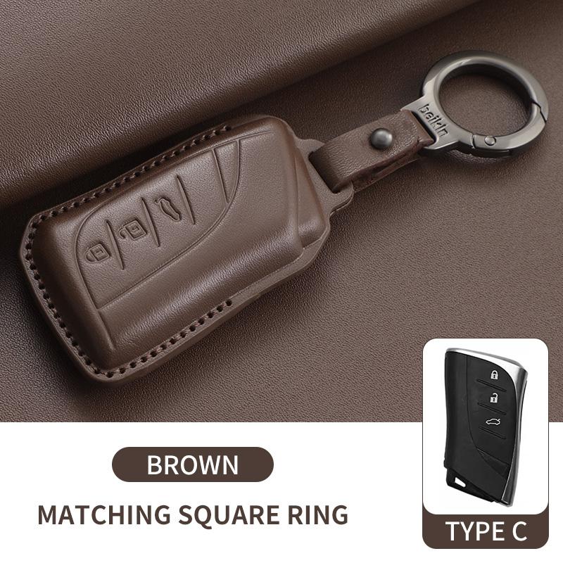 Top Layer Leather Car Key Case Cove Fob for Lexus NX GS RX IS ES GX LX RC 200 250 350 LS 450H 300H Car Keychain Accessories