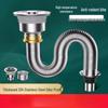 Universal Stainless Steel Sink Drain Pipe Kit