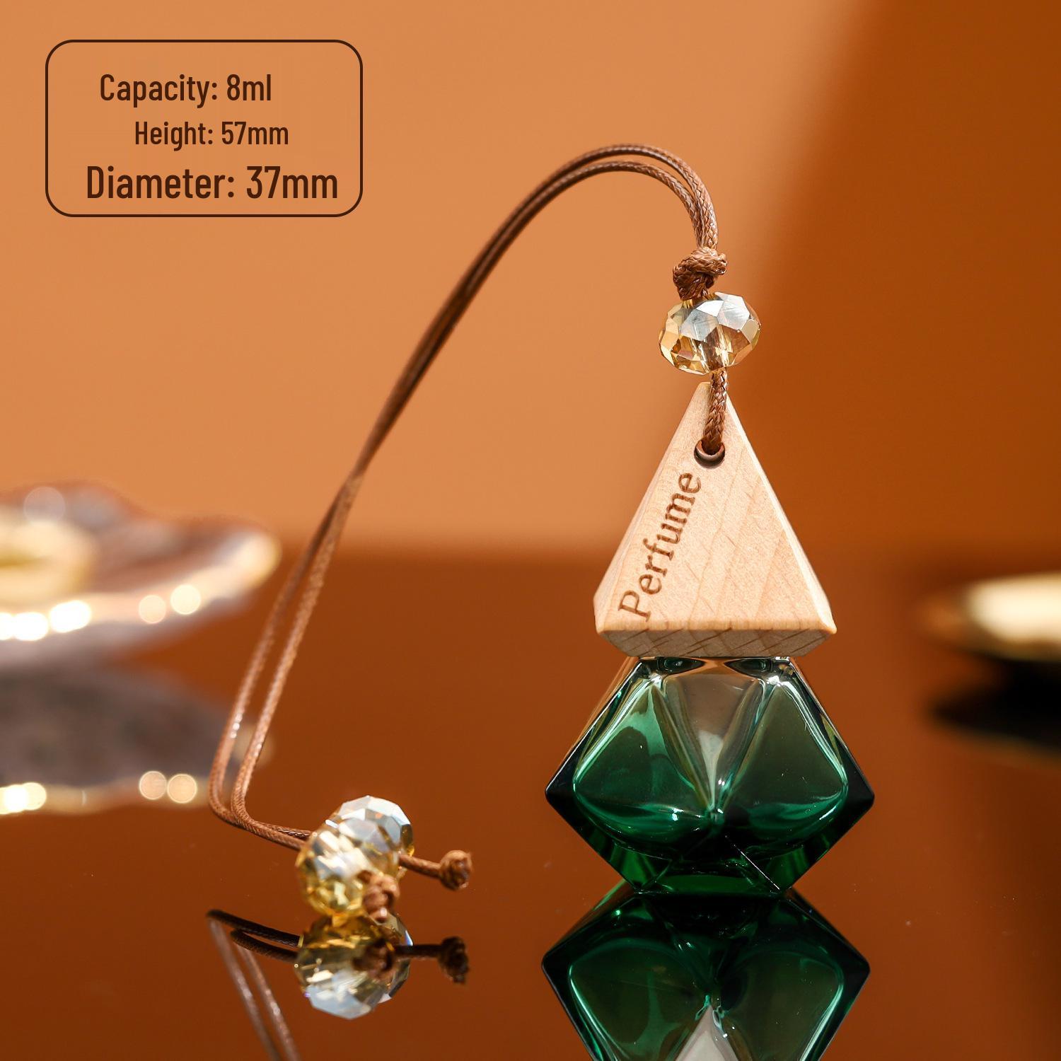 

Car Air Freshener Refillable Hanging Bottle with Wood Lid