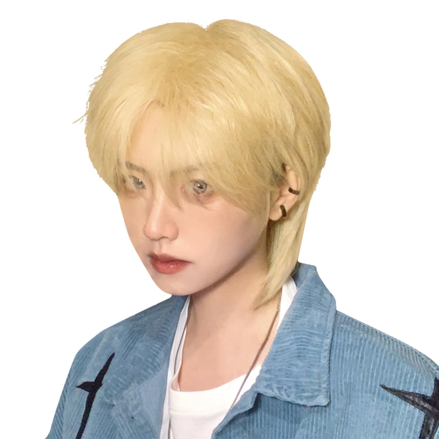 

Парик Peacoco для короткой повседневной маленькой вспышки жара, сетка в комплекте, мужской, волк, натуральный, легкий, красивый, косплей, преображение, использование, унисекс, лицо, термостойкий,