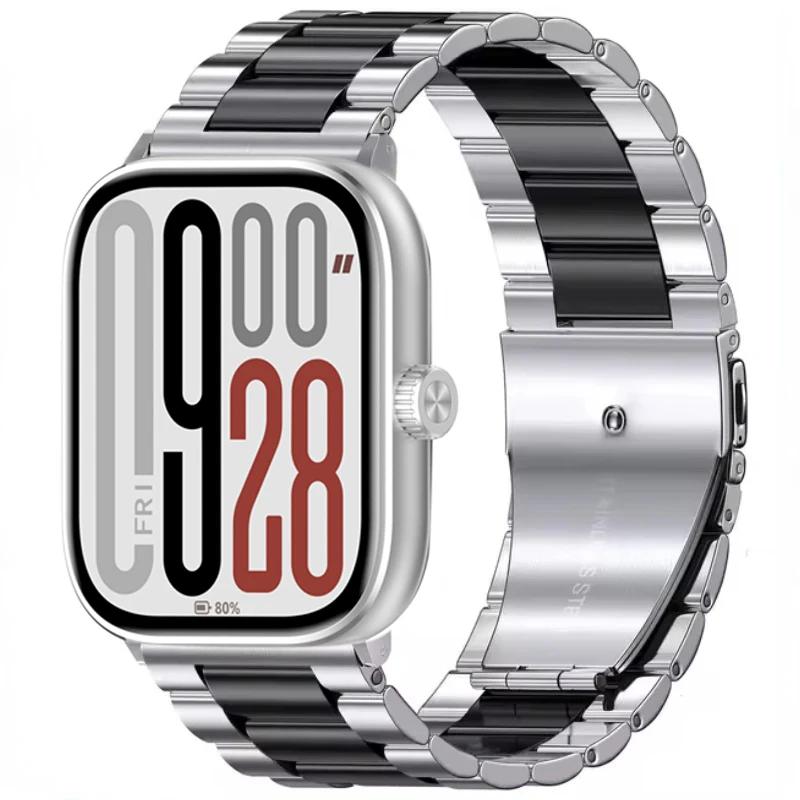 Metal Strap for Redmi Watch 5/Redmi Watch 4 Adjustable Stainless Steel Bracelet for Xiaomi Mi Band 9 Pro/Mi Band 8 Pro Wristband