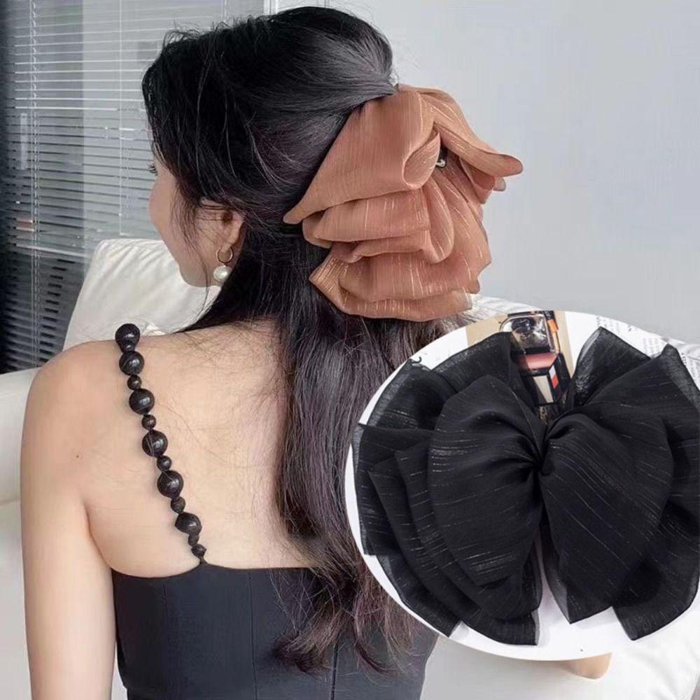 

2 шт., большие заколки с зефиром, аксессуары для волос, однотонная шпилька для женщин