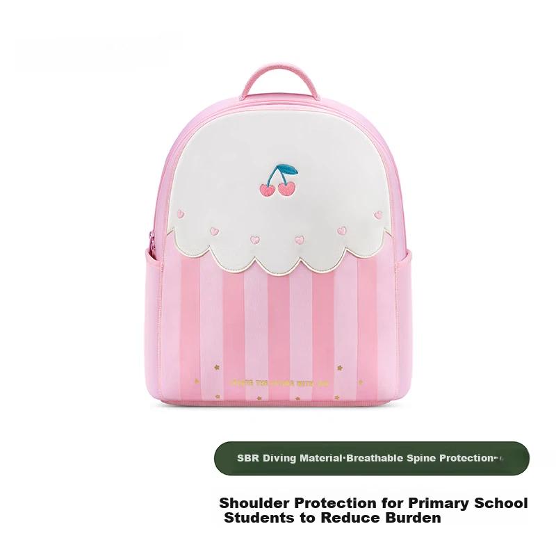 Zoy Zoii Rucksack, Klasse 1-6, Großes Fassungsvermögen, Ultraleicht, Bequemer und atmungsaktiver Rucksack, Kirsche