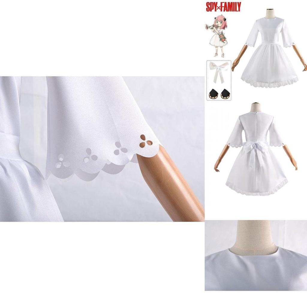 Striking Spy×family Anya Forger Cosplay Costume White Dress