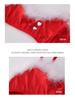 Elegant Lingerie Set: Seductive Open Crotch Thong Christmas Costume (Three-Piece)