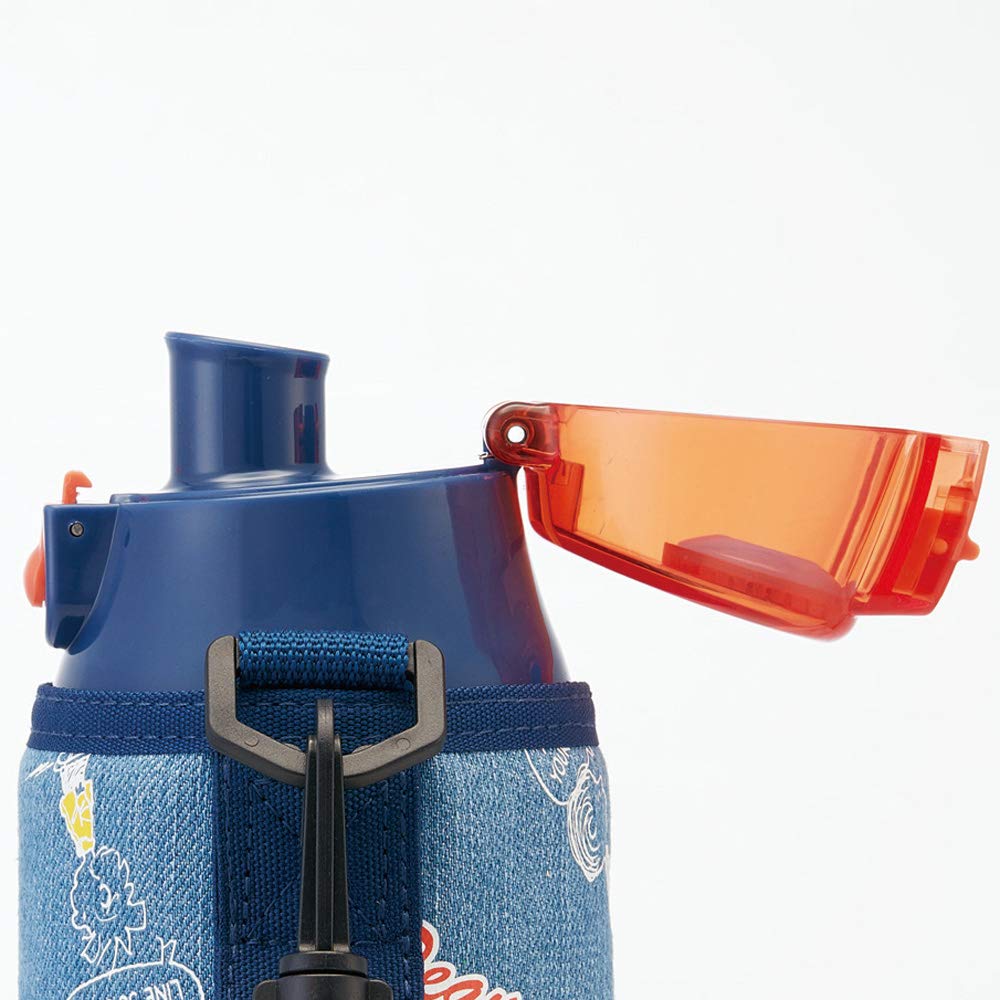 Skater Sports Direktes Trinkwasser mit Flasche KSDC10S Flasche, Flasche, 990ml, Deckel, Peanuts, Streifen, Snoopy,